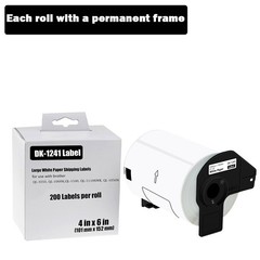 Compatible 4″ x 6″ DK-1241 Shipping Labels for Brother QL Printers with Frame US