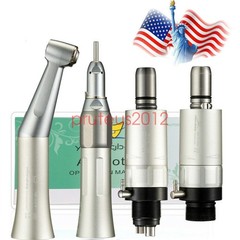 NSK Style Dental Low Speed Handpiece Straight Contra Angle Air Motor Kit 2/4Hole
