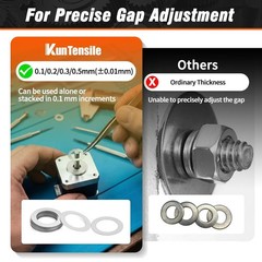 High-Strength 304 SS Shim Washers Kit – 0.1/0.2/0.3/0.5mm Adjustable Spacers