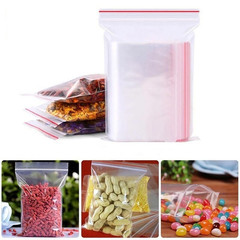 1000-100Pcs Small Zip Lock Plastic Bags Transparent Bag Reclosable Vacuum Storag