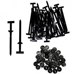 100 PCS Nylon Universal Cable Tie Buckle+Heavy Duty Self-Locking Zip Ties Holder