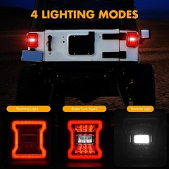 LED Tail Lights for 2007-2018 Jeep Wrangler JK JKU Tunnel Shaped Light Rear Lamp