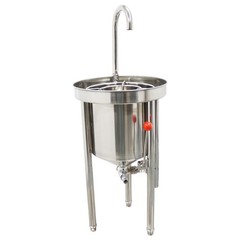 55lbs/25kg Commercial Rice Washer Pressure Type Stainless with Flow Water