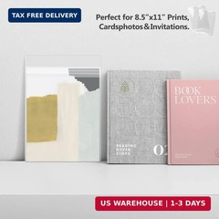 200 Pack Acid-Free Crystal Clear Sleeves Storage Bags for 8.5×11 Art Prints, Pic