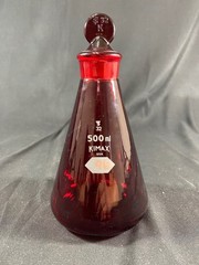 KIMAX Borosilicate Glass 500mL RAY-SORB Erlenmeyer Flask 32mm Joint Size