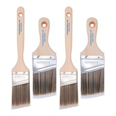 4-Pack Angle Brushes in Assorted Sizes for All Latex and Oil Paints & Stains