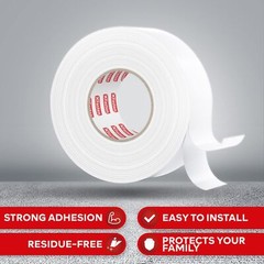 XFasten Double Sided Carpet Tape for Area Rugs 2-Inch X 40-Yards 1-Inch Core
