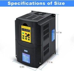 VFD 5.5KW 7.5HP 220V 1 or 3 Phase Input 3 Phase 0-400HZ Output 36A