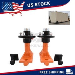 Pair 5x 4.5 Lug Superior Shipping Container Wheels, Spindle Kit 6000LB US