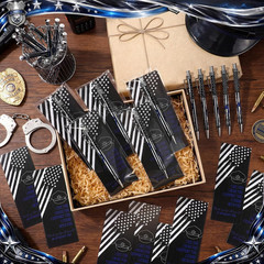 25 Sets Police Academy Graduation Gifts Writing Ballpoint Pen and Thank You Book
