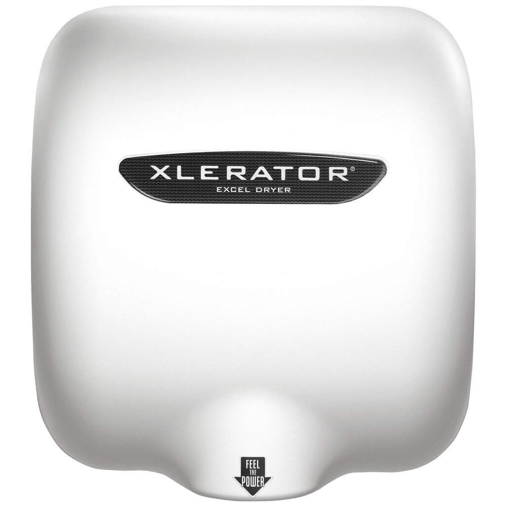 EXCEL DRYER XL-BW-110-120V Hand Dryer,8 sec,65 to 75 dBA,WH 455A05