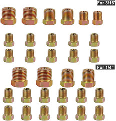 Brake Line Tubing Kit 3/16 & 1/4″ 25Ft Dual Size Copper Coated Alloy Steel Anti-