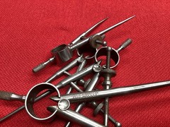 Starrett Round Leg Dividers Set of 4 Small Tools Athol Mass 🇺🇸 NICE ! L👀K !