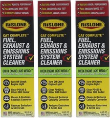 Rislone Cat Complete Fuel, Exhaust and Emissions System Cleaner, Pack of 3
