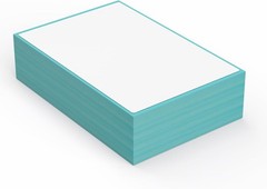 Eco-Friendly Blue 4×6 Fanfold Thermal Labels, 100 Labels Per Stack for Shipping