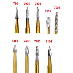 Dental Gold High Speed Tungsten Carbide Burs Trimming Finishing Friction Grip