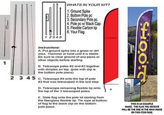 Visitor Parking Marker Advertising Feather Banner Swooper Flag Kit +spike