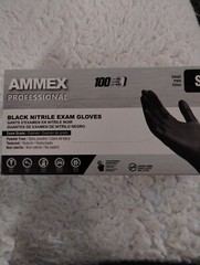 Gloves Black Nitrile Exam Ammex Brand Large 1 Case =10 Boxes