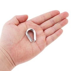 50Pcs M5 Wire Rope Thimbles 3/16″ Stainless Steel Thimble for Diameter Cable