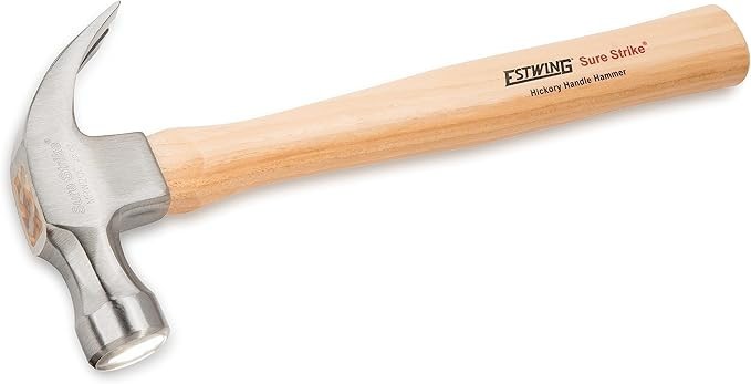 Estwing MRW20C, Sure Strike 20 Oz Wood Handle Curved Claw Hammer