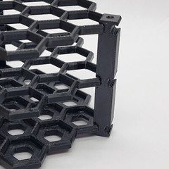 19-Place Honeycomb Hexagonal Test Tube Holder Rack for Tubes, Vials Up To 18mm