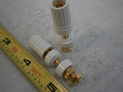 HH Smith 1517-101 Insulated Binding Post White Lot of 2 #3739