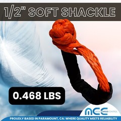 2 PC 1/2” x 22” Synthetic Soft Shackle Tow Rope Recovery Strap 37,400LBS