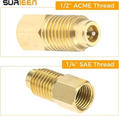 R1234YF Self-Sealing Can Tap with R134A Tank Adapter, 1/4″ SAE 1/2″ LH Thread Va