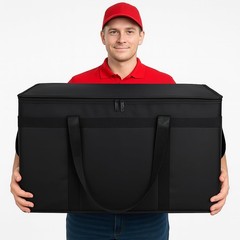Bodaon Insulated Food Delivery Bag, XXXL Pizza Bags XXX-Large, Black