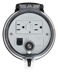 Panduit – DAP4BC-G0-5 – Data Interface Port, 15A Duplex GFCI Outlet, Cat5e