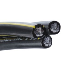 100′ Erskine 6-6-6 Triplex Aluminum URD Direct Burial Cable (70 Amp) 600V