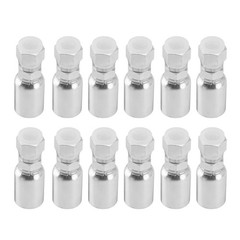 (12) New 3/8″ Hydraulic Hose End Fittings: 3/8″ I.D. Hose x 3/8″ JIC 37 ° Female