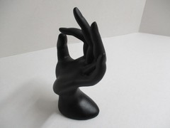 Hand Mannequin Black Display Unisex Solid Strong Still Finger Palm Ok Gesture