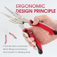 8″ Anti-Rust MIG Welding Pliers with Rentention Chain, for Professional Welding