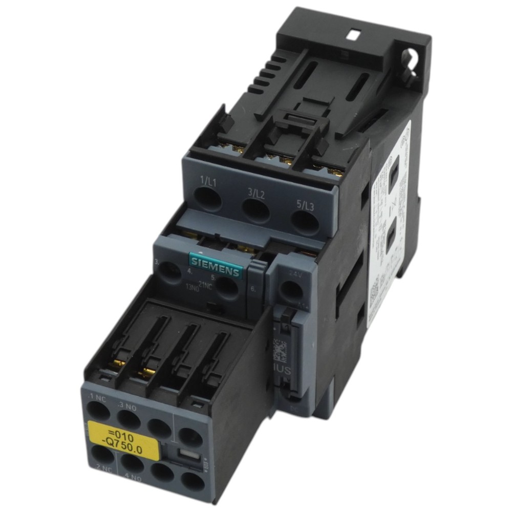 Siemens SIRIUS 3RT2024-1BB44 E:04 power contactor including auxiliary switch -used-