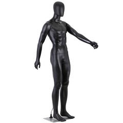 Male Mannequin Dress Form 73″ Adjustable Mannequin Full Body Stand w/Base Black