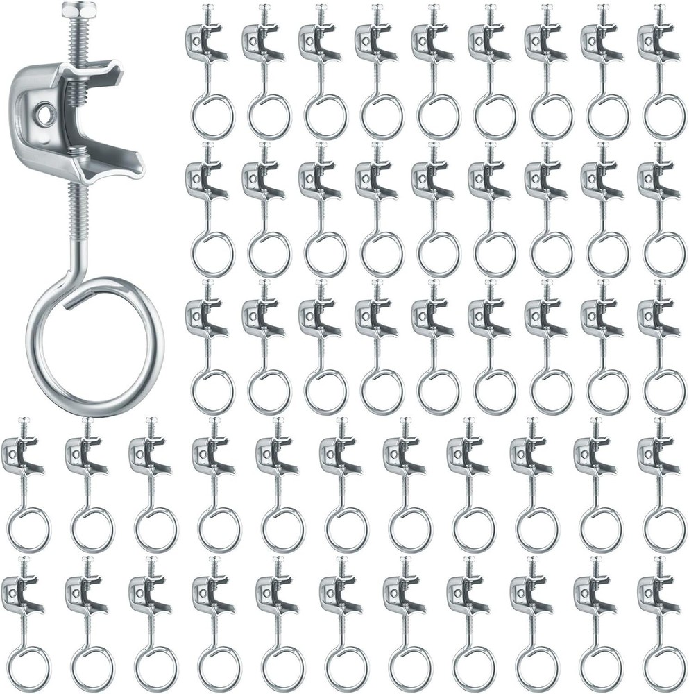 1/4″ x 20 Beam Clamps Steel Small C Clamp with Screws Rings for Pipe Cable Tube