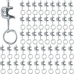 1/4″ x 20 Beam Clamps Steel Small C Clamp with Screws Rings for Pipe Cable Tube