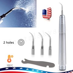 USA Dental Ultrasonic Air Perio Scaler Handpiece Hygienist 2 & 4-Holes 3 Tips CE