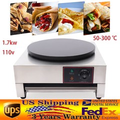 1700W 16″ Commercial Electric Crepe Maker Pancake Machine Big Hotplate Non Stick