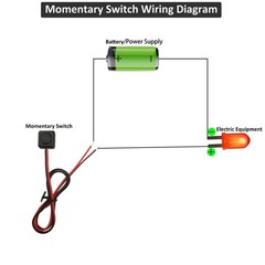 Prewired Momentary Push Button Switch 12V 24V Small 20 Inch Wire Lead Kit NEW