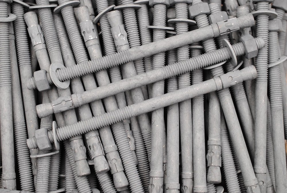 (10) Galvanized Concrete Wedge Anchor Bolts 1/2 x 8-1/2 Includes Nuts & Washers