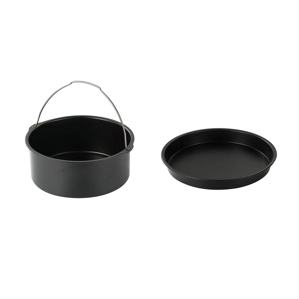 2pcs/set Universal Air Fryer Accessory set Steel 8 inch, as picture show
