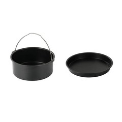 2pcs/set Universal Air Fryer Accessory set Steel 8 inch, as picture show