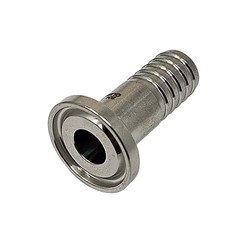 1/2 inch Tri-Clamp x 1/2 inch Hose Barb Adapter, 304 Stainless Steel