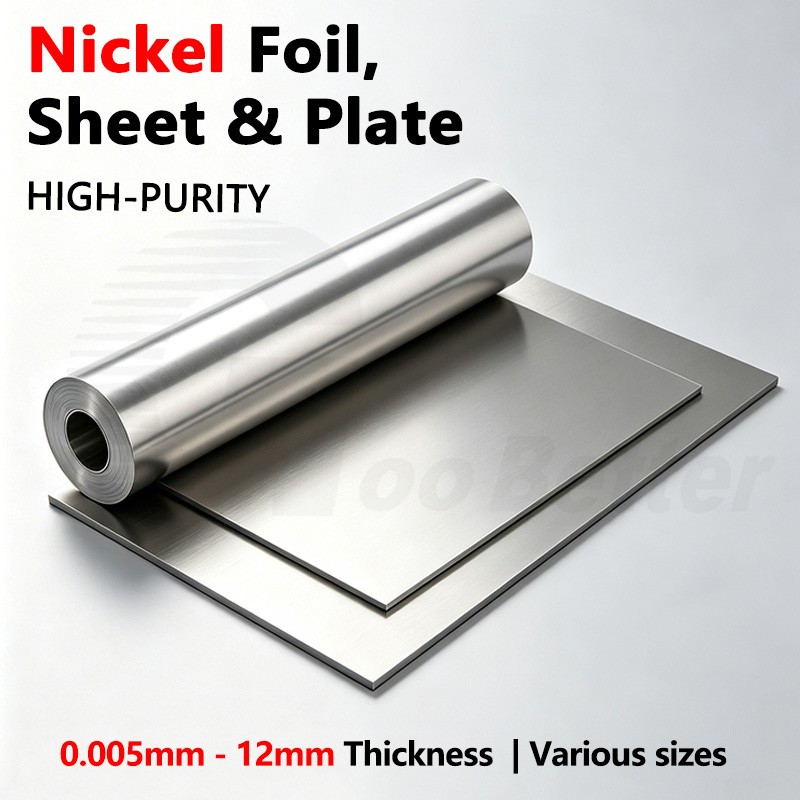 Pure Nickel Ni200 Foil Strip Sheet Plate Electroplating Anode 0.005mm-12mm Thick