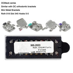 Dental Orthodontic Metal Brackets Braces Roth MBT 018 022 345 Hook Mini MIM Twin