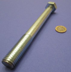 Grade 2 Zinc Cap Screw Bolt, Steel, PT, 3/4″-10 x 7.00″ Length, 5 Pcs