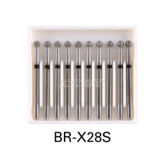 AZDENT 100pcs Dental Diamond Burs Ball Round FG 1.6mm for High Speed Handpiece