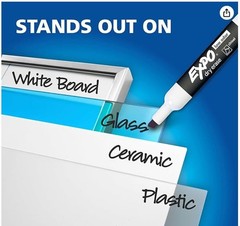EXPO Dry Erase Markers, Low Odor Ink, Assorted Colors, Chisel Tip, 40 Count – Wh